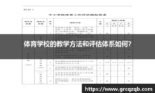 体育学校的教学方法和评估体系如何？